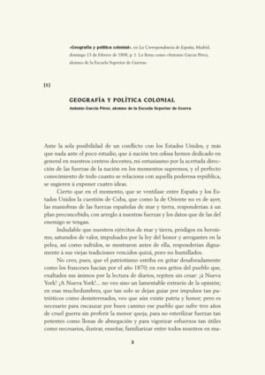 Geografía y política colonial