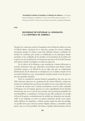 Necesidad de estudiar la Geografía y la Historia de América