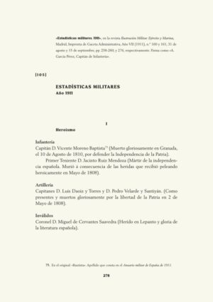 Estadísticas militares. 1911