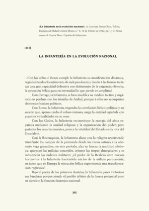 La Infantería en la evolución nacional