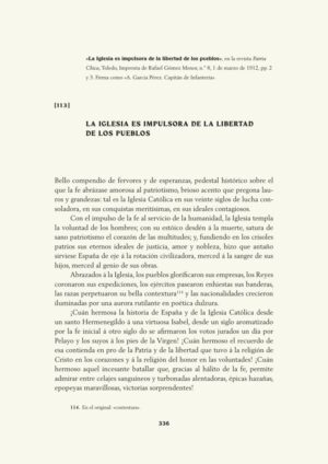 La Iglesia es impulsora de la libertad de los pueblos