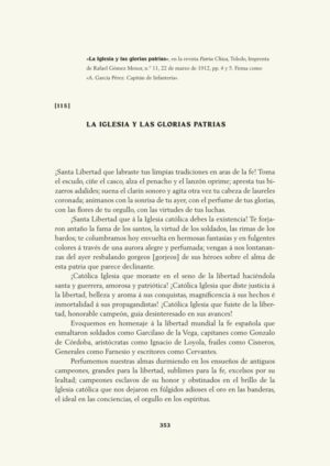 La Iglesia y las glorias patrias