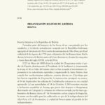 Organización militar de América - Bolivia