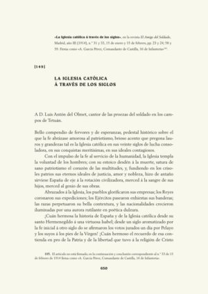 La Iglesia católica á través de los siglos