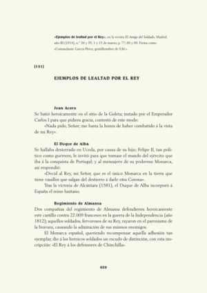 Ejemplos de lealtad por el Rey