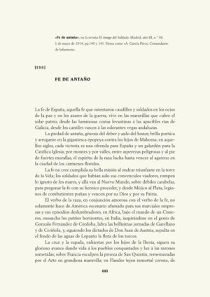 Fe de antaño
