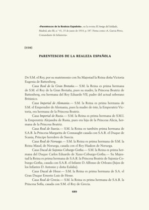Parentescos de la Realeza Española