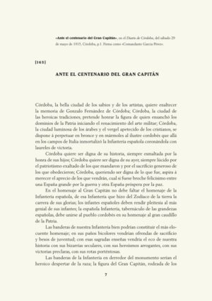 Ante el centenario del Gran Capitán
