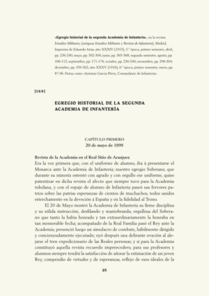 Egregio historial de la segunda Academia de Infantería