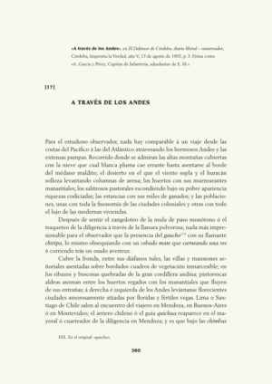 A través de los Andes