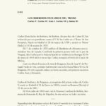 Los Borbones excluidos del Trono. Carlos V, Carlos VI, Juan I, Carlos VII  y Jaime III