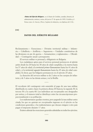Datos del Ejército Búlgaro