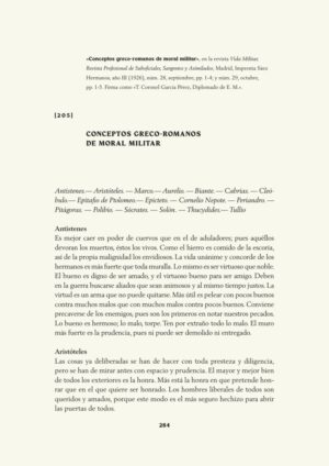 Conceptos greco-romanos de moral militar