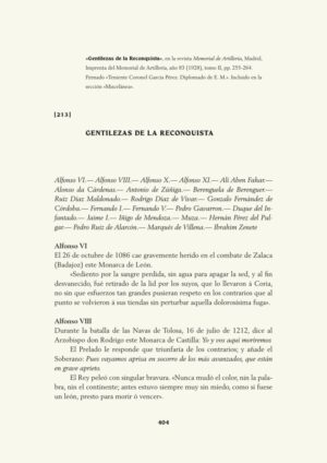 Gentilezas de la Reconquista