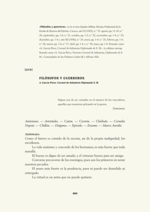 Filósofos y guerreros