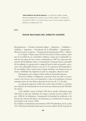 Datos militares del ejército japonés