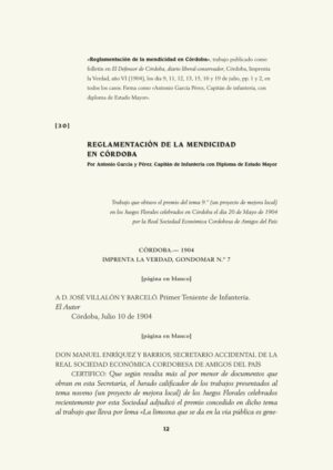 Reglamentación de la mendicidad en Córdoba