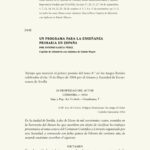 Un programa para la Enseñanza primaria en España