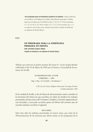 Un programa para la Enseñanza primaria en España
