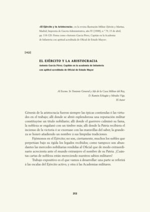 El Ejército y la Aristocracia