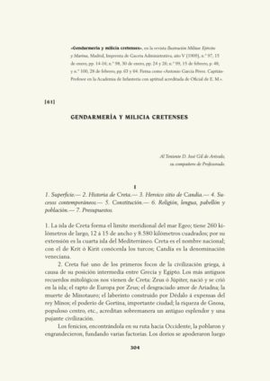 Gendarmería y milicia cretenses
