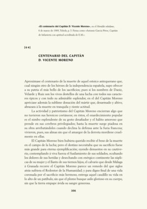 El centenario del Capitán D. Vicente Moreno