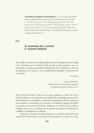 El martirio del Capitán D. Vicente Moreno