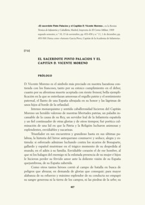 El sacerdote Pinto Palacios y el Capitán D. Vicente Moreno