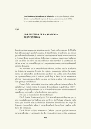 Los Festejos de la Academia de Infantería