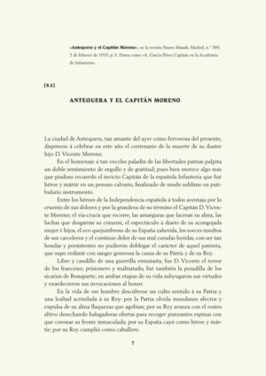 Antequera y el Capitán Moreno