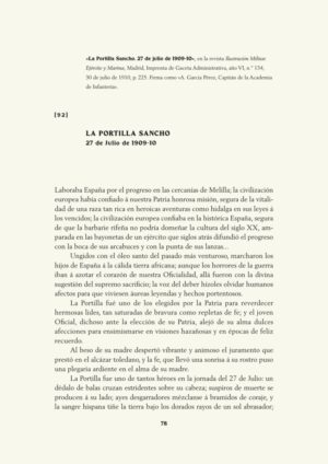 La Portilla Sancho. 27 de julio de 1909-10