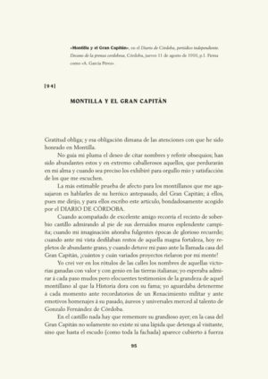 Montilla y el Gran Capitán