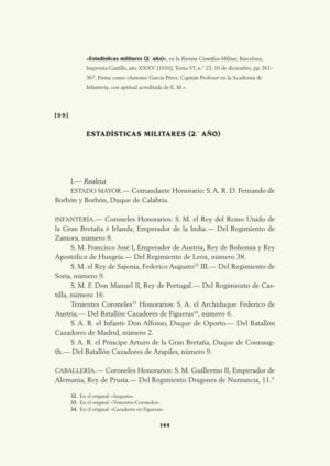 Estadísticas militares (2.º año)